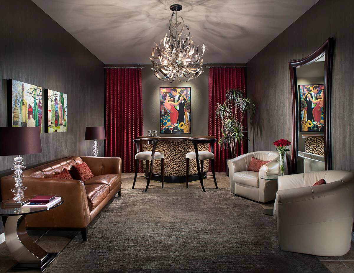 hollywood style living room