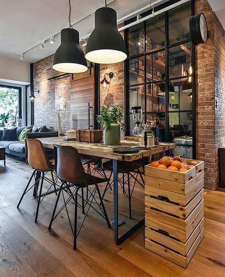 industrial style living room