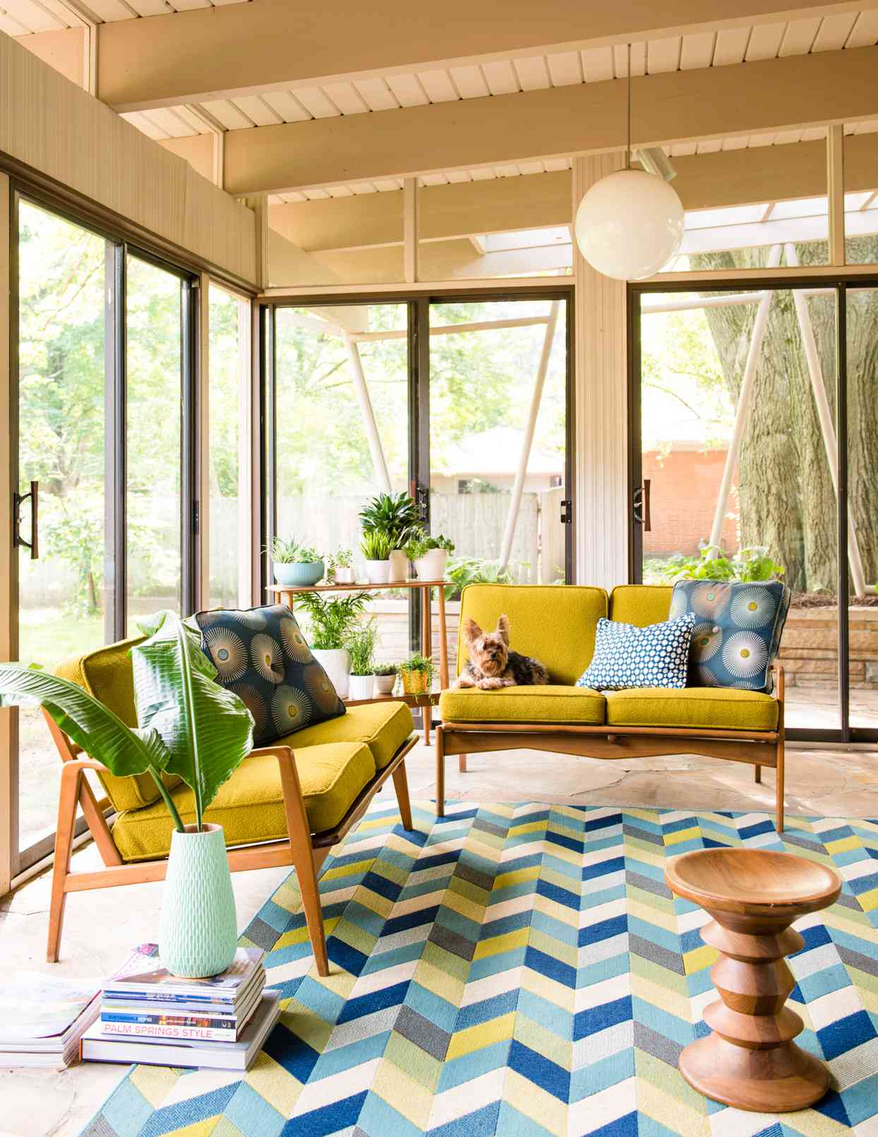 midcentury style living room