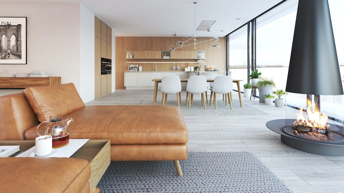 scandinavian style living room