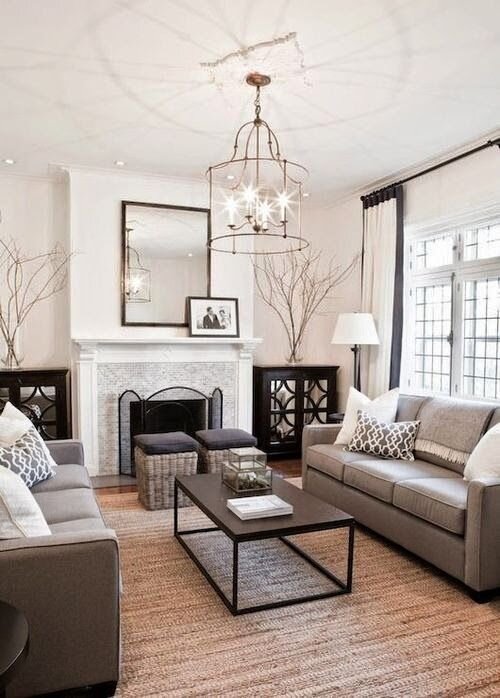 transitional style living room